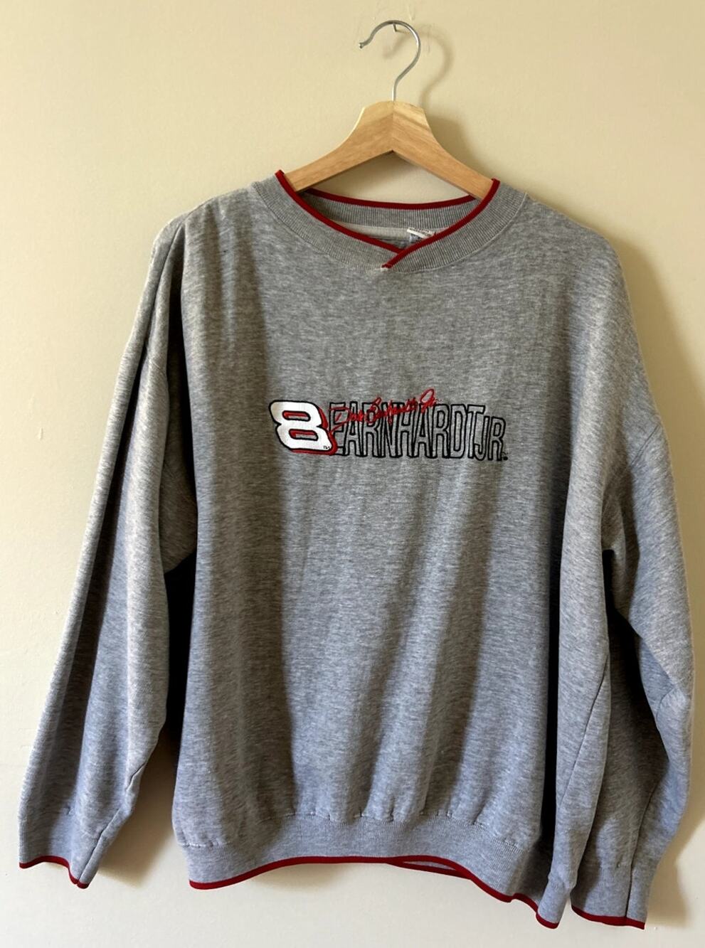 Vintage 90s NASCAR Dale Earnhardt Jr. #8 Racing Crewneck Sweatshirt Men's Large